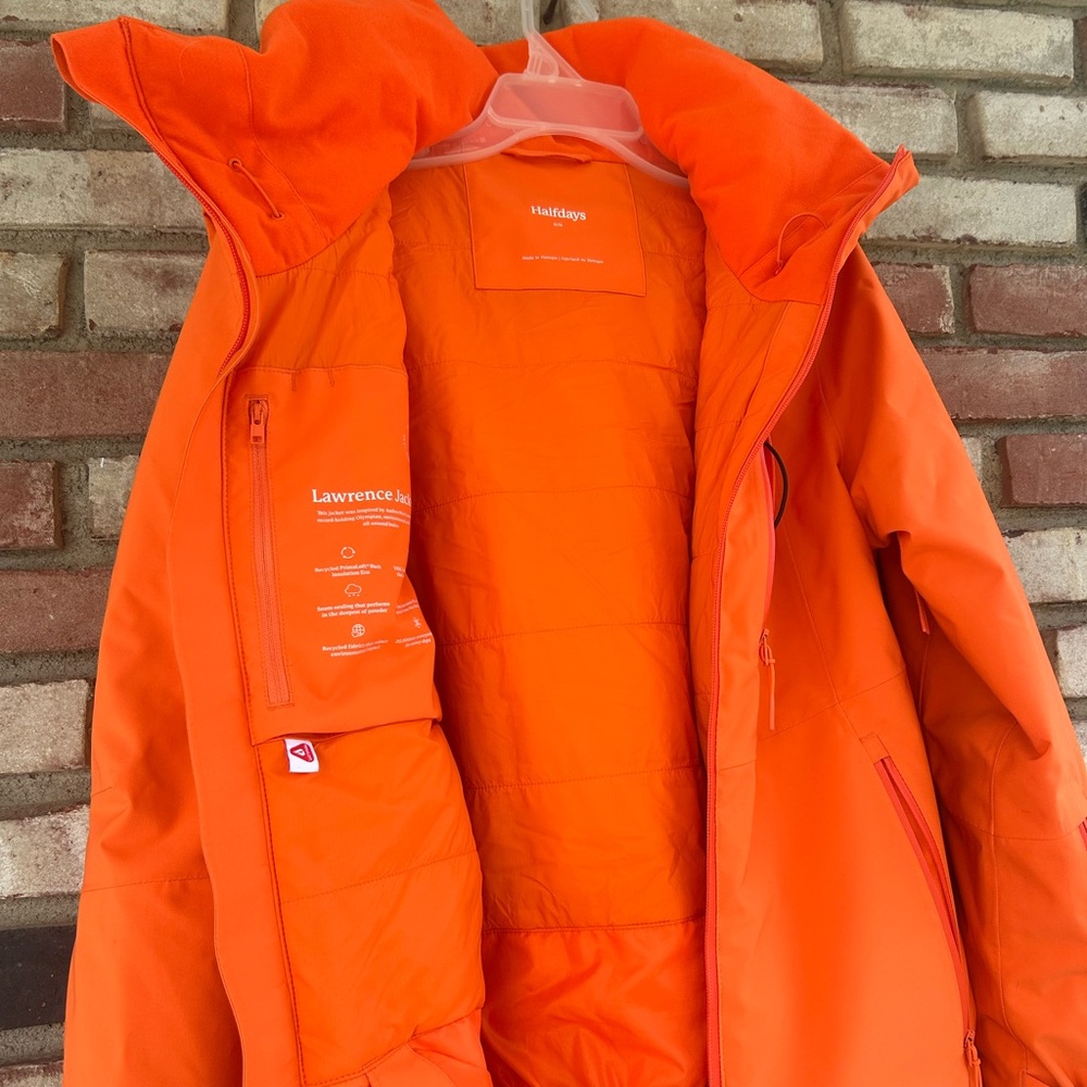 Halfdays Women's Lawrence Insulated Ski Jacket in Orange